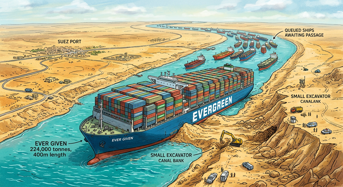 长赐号堵塞苏伊士运河