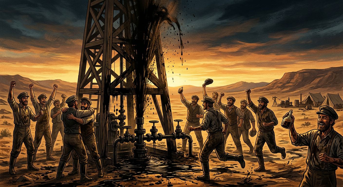 1908年波斯第一口油井