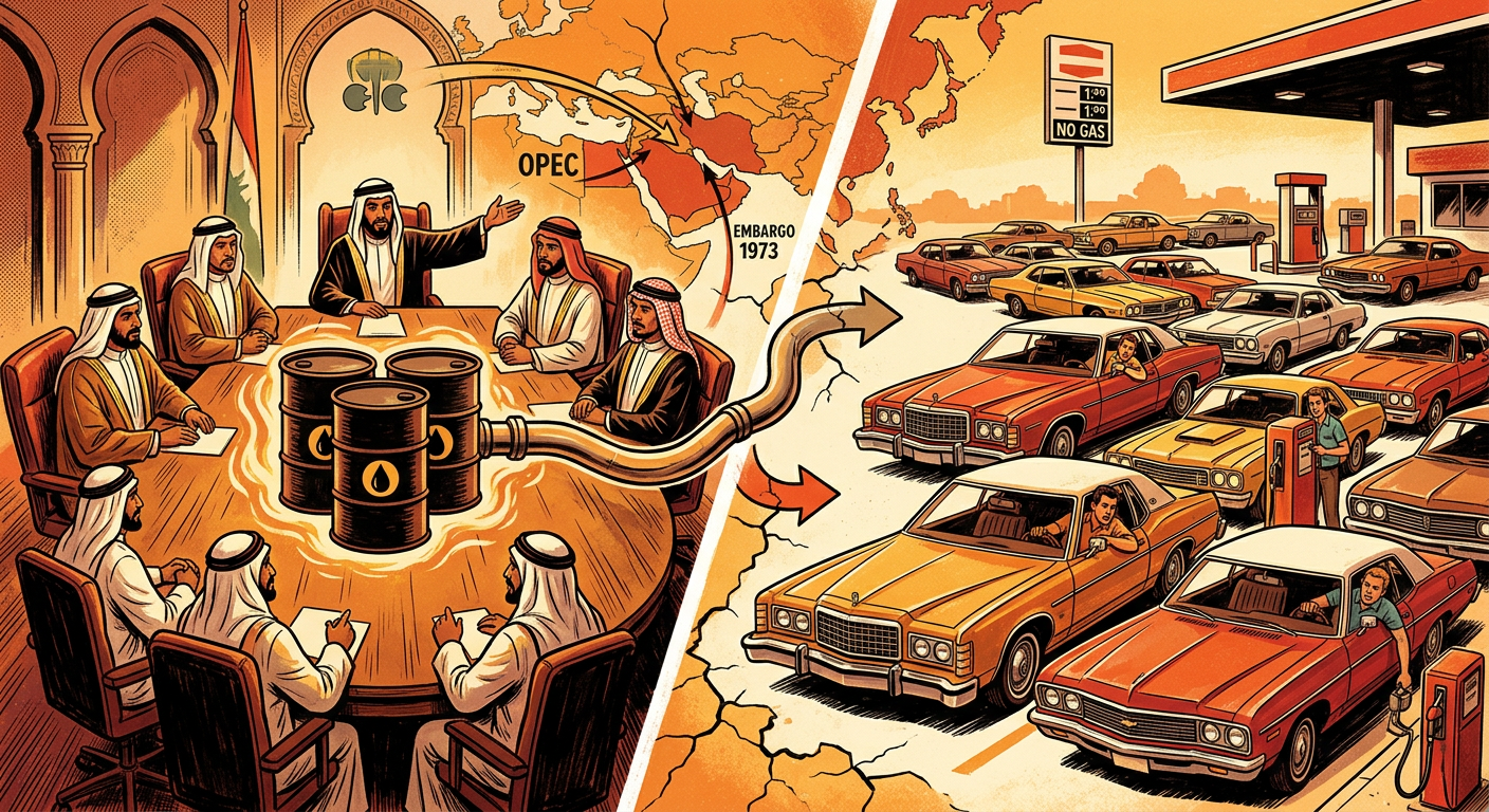 1973年石油危机期间加油站排长队